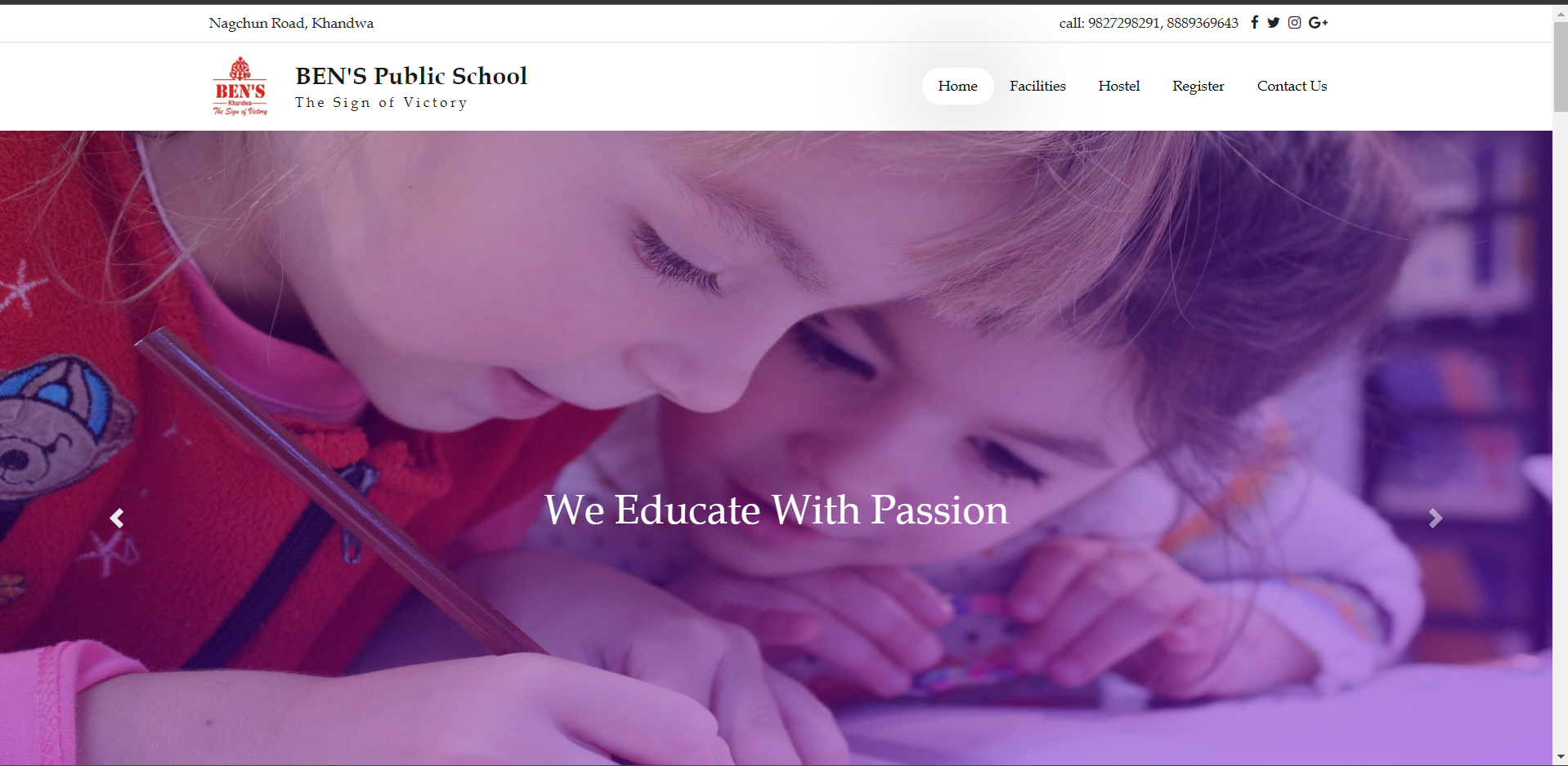 Website: Ben's School